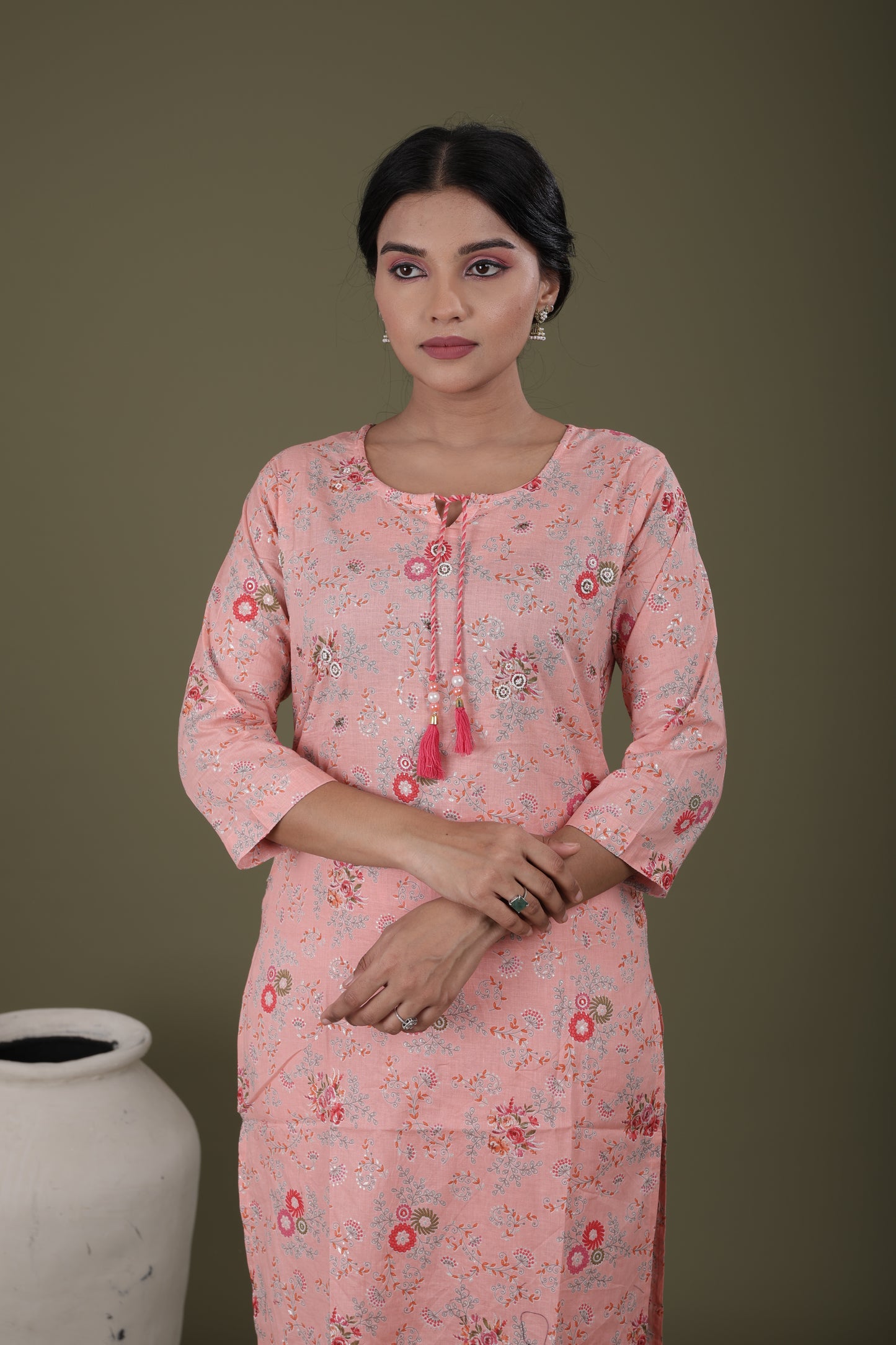 Ethnic Wear Kurti Set | Pure Cotton Kurti, Pant & Digital Print Dupatta