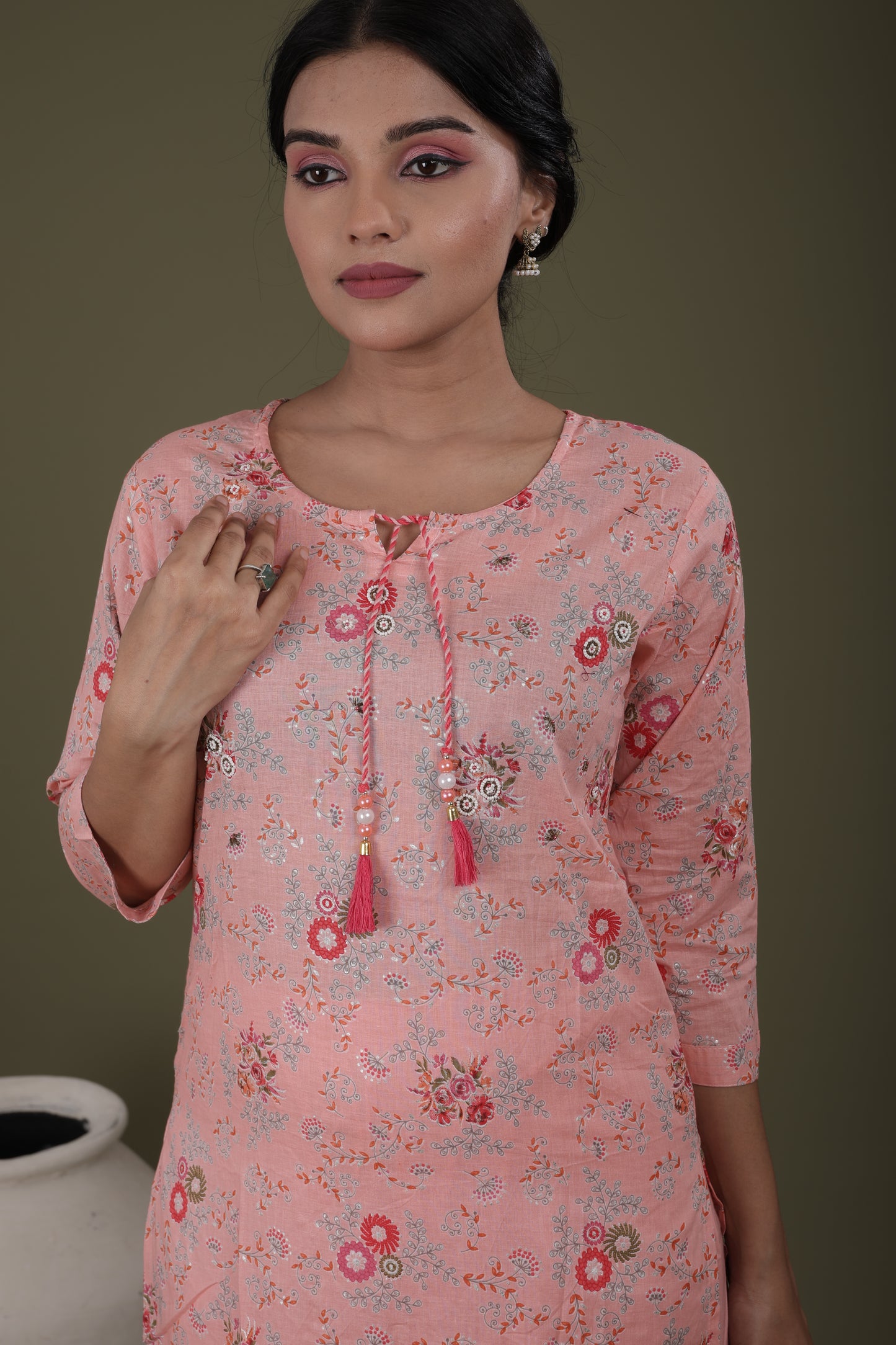 Ethnic Wear Kurti Set | Pure Cotton Kurti, Pant & Digital Print Dupatta